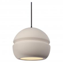 Justice Design Group CER-6410-BIS-MBLK-BKCD-LED1-700 - Small Sphere 1-Light LED Pendant