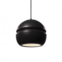 Justice Design Group CER-6410-CRB-MBLK-BKCD - Small Sphere 1-Light Pendant