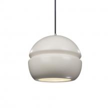 Justice Design Group CER-6410-MAT-CROM-BKCD - Small Sphere 1-Light Pendant