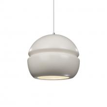 Justice Design Group CER-6410-MAT-CROM-WTCD-LED1-700 - Small Sphere 1-Light LED Pendant