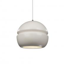 Justice Design Group CER-6410-MAT-DBRZ-WTCD - Small Sphere 1-Light Pendant