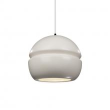 Justice Design Group CER-6410-MAT-MBLK-WTCD-LED1-700 - Small Sphere 1-Light LED Pendant