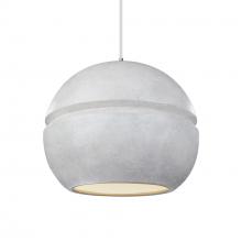 Justice Design Group CER-6415-CONC-CROM-WTCD-LED2-1400 - Large Sphere 1-Light LED Pendant