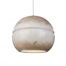 Justice Design Group CER-6415-TRAG-CROM-WTCD - Large Sphere 1-Light Pendant