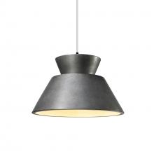 Justice Design Group CER-6420-ANTS-MBLK-WTCD-LED1-700 - Trapezoid 1-Light LED Pendant