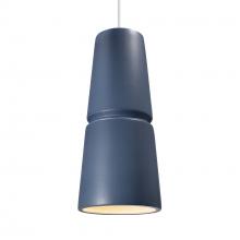 Justice Design Group CER-6435-MID-DBRZ-WTCD-LED2-1400 - Large Cone 1-Light LED Pendant