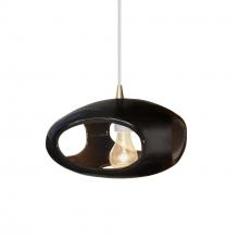 Justice Design Group CER-6440-BLK-ABRS-WTCD - Punch 1-Light Pendant