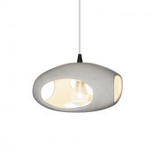 Justice Design Group CER-6440-CONC-MBLK-WTCD - Punch 1-Light Pendant