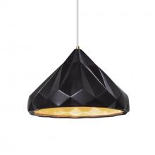 Justice Design Group CER-6450-CBGD-ABRS-WTCD-LED1-700 - Geometric 1-Light LED Pendant