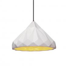 Justice Design Group CER-6450-MTGD-DBRZ-BKCD - Geometric 1-Light Pendant