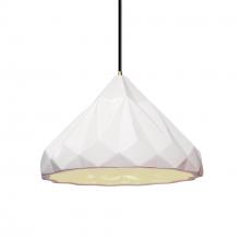 Justice Design Group CER-6450-WHT-ABRS-BKCD - Geometric 1-Light Pendant