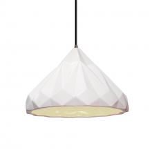 Justice Design Group CER-6450-WHT-DBRZ-BKCD - Geometric 1-Light Pendant