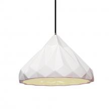 Justice Design Group CER-6450-WHT-NCKL-BKCD - Geometric 1-Light Pendant