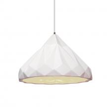 Justice Design Group CER-6450-WHT-NCKL-WTCD - Geometric 1-Light Pendant