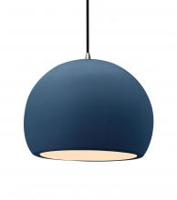 Justice Design Group CER-6535-MID-NCKL-BKCD-LED1-700 - Large Globe LED Pendant