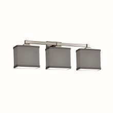 Justice Design Group FAB-8433-55-GRAY-NCKL - Regency 3-Light Bath Bar