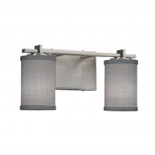 Justice Design Group FAB-8442-10-GRAY-NCKL-LED2-1400 - Era 2-Light LED Bath Bar