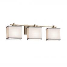 Justice Design Group FAB-8443-55-WHTE-BRSS - Era 3-Light Bath Bar