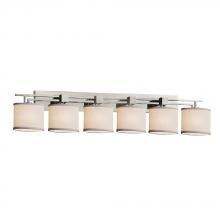 Justice Design Group FAB-8706-30-WHTE-NCKL-LED6-4200 - Aero 6-Light LED Bath Bar