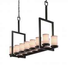 Justice Design Group FAB-8764-10-WHTE-MBLK - Dakota 14-Light Bridge Chandelier (Tall)