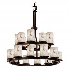 Justice Design Group FAL-8767-10-DBRZ-LED21-14700 - Dakota 21-Light 2-Tier Ring LED Chandelier