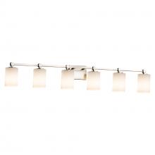 Justice Design Group FSN-8426-10-OPAL-NCKL-LED6-4200 - Tetra 6-Light LED Bath Bar