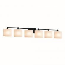 Justice Design Group FSN-8426-30-OPAL-MBLK-LED6-4200 - Tetra 6-Light LED Bath Bar