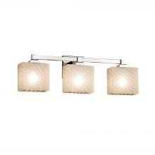 Justice Design Group FSN-8433-55-WEVE-CROM-LED3-2100 - Regency 3-Light LED Bath Bar