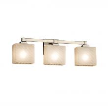 Justice Design Group FSN-8433-55-WEVE-NCKL-LED3-2100 - Regency 3-Light LED Bath Bar