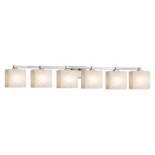 Justice Design Group FSN-8436-55-WEVE-NCKL-LED6-4200 - Regency 6-Light LED Bath Bar