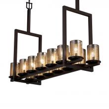 Justice Design Group FSN-8764-10-MROR-DBRZ - Dakota 14-Light Bridge Chandelier (Tall)