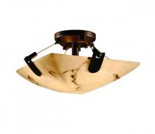 Justice Design Group FAL-9610-35-DBRZ-LED-2000 - 14" Semi-Flush Bowl w/ U-Clips