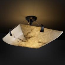 Justice Design Group FAL-9632-25-MBLK-LED-5000 - 24" Semi-Flush Bowl w/ Tapered Clips