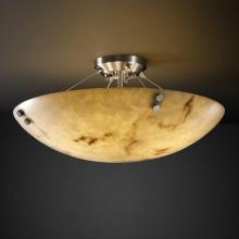 Justice Design Group FAL-9657-35-NCKL-F5-LED-6000 - 48" Semi-Flush Bowl w/ CONCENTRIC SQUARES FINIALS