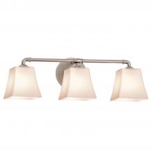 Justice Design Group FSN-8463-40-OPAL-NCKL - Bronx 3-Light Bath Bar