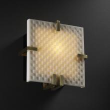 Justice Design Group PNA-5550-CHKR-DBRZ-LED-1000 - Clips Square Wall Sconce (ADA)