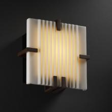 Justice Design Group PNA-5550-SLAT-DBRZ-LED-1000 - Clips Square Wall Sconce (ADA)