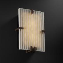 Justice Design Group PNA-5551-WFAL-ABRS-LED-2000 - Clips Rectangle Wall Sconce (ADA)