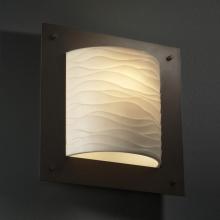 Justice Design Group PNA-5561-WAVE-ABRS-LED-1000 - Framed Square 4-Sided Wall Sconce (ADA)