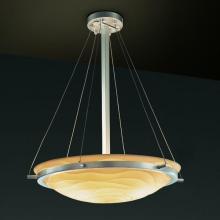 Justice Design Group PNA-9692-35-WAVE-NCKL-LED-5000 - 24" Round Pendant Bowl w/ Ring