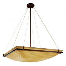 Justice Design Group PNA-9794-25-SAWT-DBRZ-LED-6000 - 36" Square Pendant Bowl w/ Ring