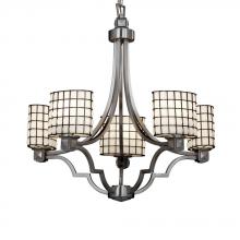 Justice Design Group WGL-8500-30-SWCB-NCKL - Argyle 5-Light Chandelier