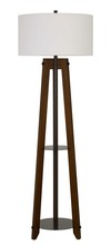 CAL Lighting BO-2833FL - 65" Height Floor Lamp in Walnut Finish