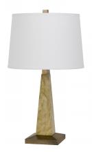 CAL Lighting BO-2976TB - 150W 3 way Ravenna resin pyramid design table lamp with hardback taper fabric drum shade