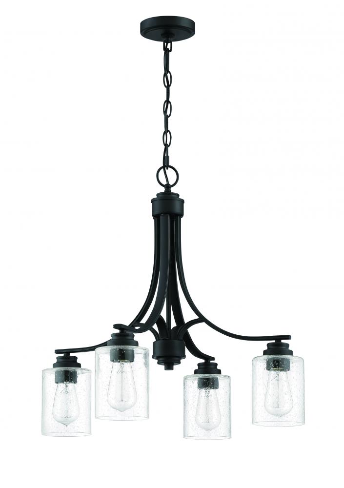 Bolden 4 Light Chandelier in Flat Black