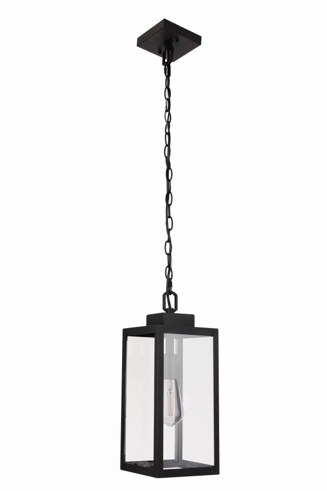 Marin 1 Light Outdoor Pendant in Textured Black