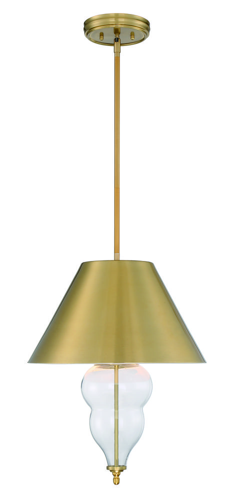 Nabu 3 Light Pendant in Satin Brass