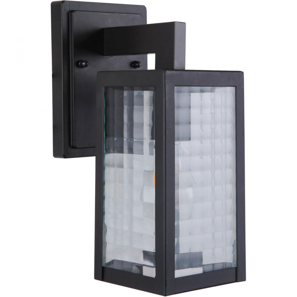 Deka 1 Light Small Outdoor Wall Lantern in Midnight