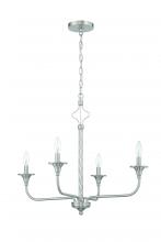 Craftmade 57024-BNK - Jolenne 4 Light Chandelier in Brushed Polished Nickel