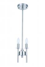 Craftmade 54392-BNK - Larrson 2 Light Mini Pendant in Brushed Polished Nickel